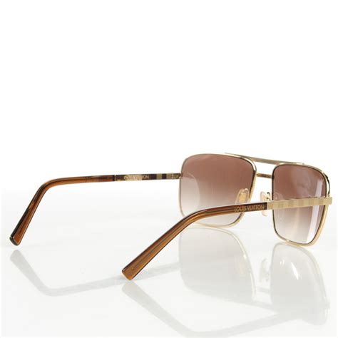 LOUIS VUITTON Attitude Sunglasses Z0259U Gold